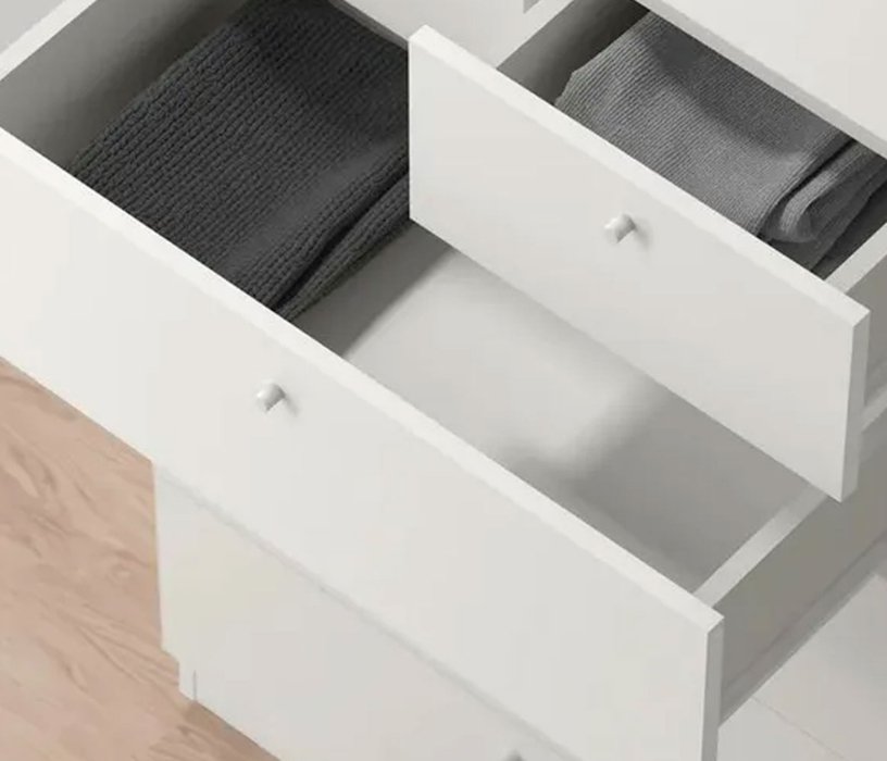 Комоды, Комод 70х40х116 см, Теви 6 ящиков