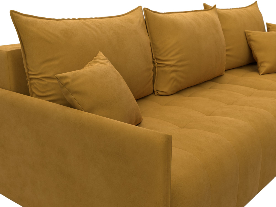 Диваны угловые в гостиную, Диван угловой Лига-054 НПБ угол универсальный, велюр BRUT