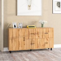 Комоды, Комод широкий с дверкой и ящиками РВК 125-1704