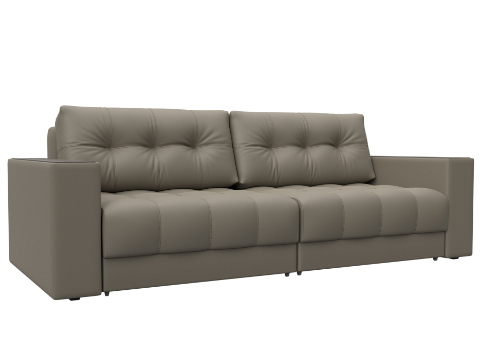 Диваны еврокнижки, Диван прямой с декором Лига-049 НПБ, экокожа GRIFON