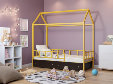 Кровати одноярусные, Кровать-домик Риччи ящики венге