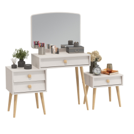 Мебель Афина косметический столик с тумбочкой прикроватной