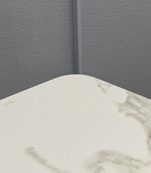 Обеденные столы, Стол Kenner AZ1400 раздвижной, керамика , опоры белые