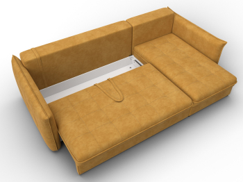 Диван угловой Лига-100 НПБ угол универсальный, велюр BRUT