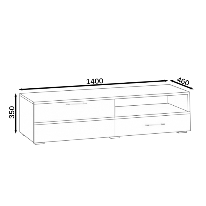 ТВ-тумбы, Тумба под ТВ СВК Ларго 1,4 Венге