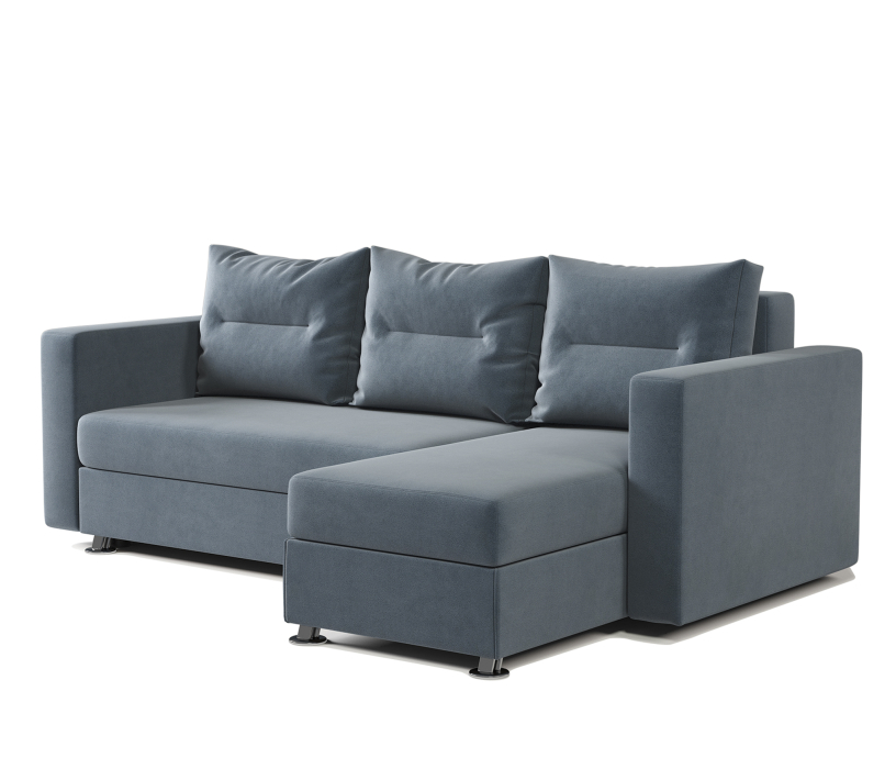 Диваны угловые в гостиную, Угловой диван Ария правый велюр