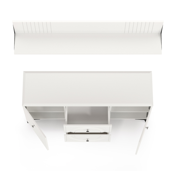 Стенки для гостиной, Тумба для ТВ с навесной полкой Валенсия № 50