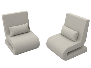 Кресло Волна (2 шт.), рогожка Амур