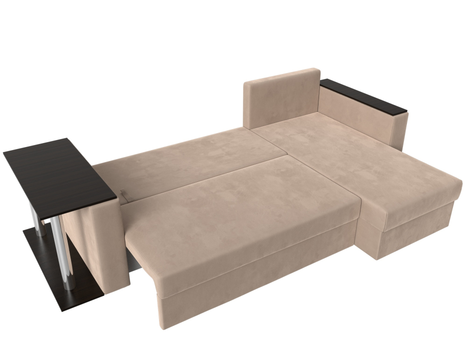 Диваны угловые в гостиную, Угловой диван Атланта правый угол, велюр