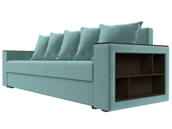 Диван прямой Дубай Лайт полки справа, велюр