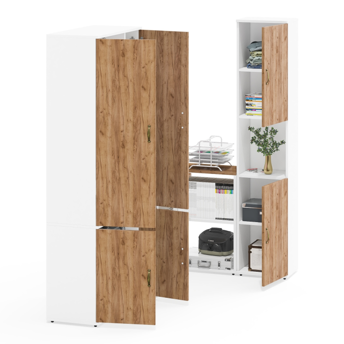 Домашние кабинеты, Стол-трансформер рабочий Лидер-8 с пеналом и бельевым шкафом для одежды