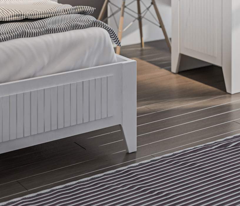 Спальные гарнитуры, Набор для спальни Монтана Белый Альпийский,Дуб Гамильтон/МДФ Дуб Белый