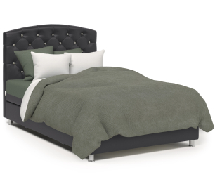 Кровать тахта Премиум Люкс 100 с подъемным механизмом, рогожка / экокожа