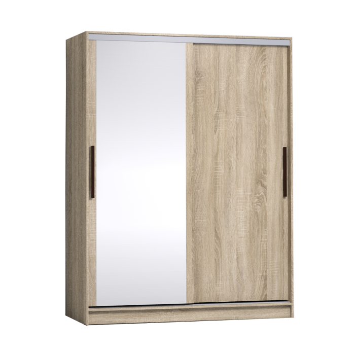 Шкафы-купе 2-х дверные, Шкаф-купе 2-дв  Strike 1600 зеркало/лдсп  (в2105*ш1600*г595)