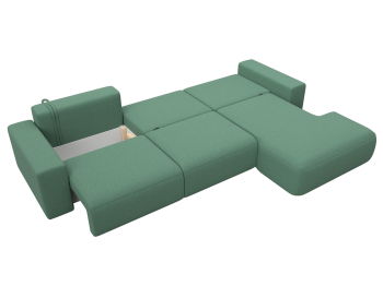 Диван угловой Лига-036 НПБ Классик Лонг правый угол, рогожка Амур