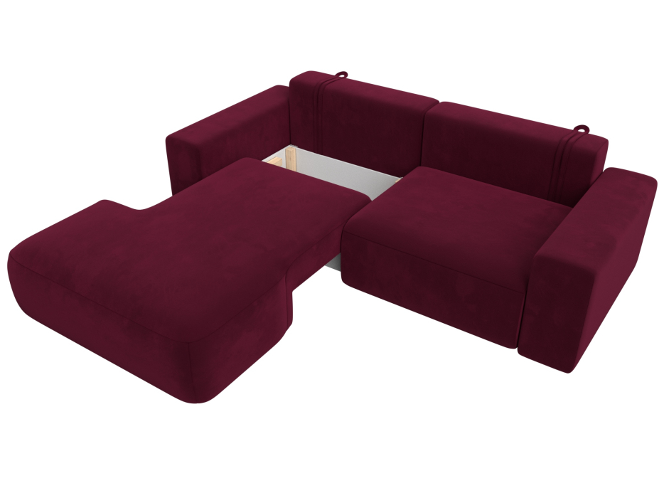 Диваны угловые в гостиную, Диван угловой Лига-036 Классик левый угол, микровельвет