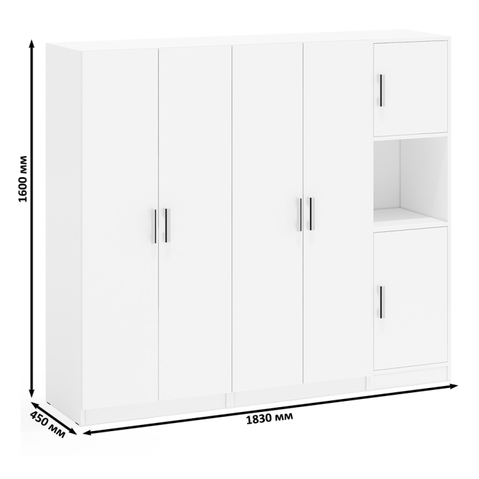 Шкафы двухстворчатые, Стенка из мебельных шкафов СК-9