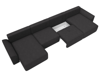 Диван п-образный Лига-048 НПБ лонг, замша JOLY