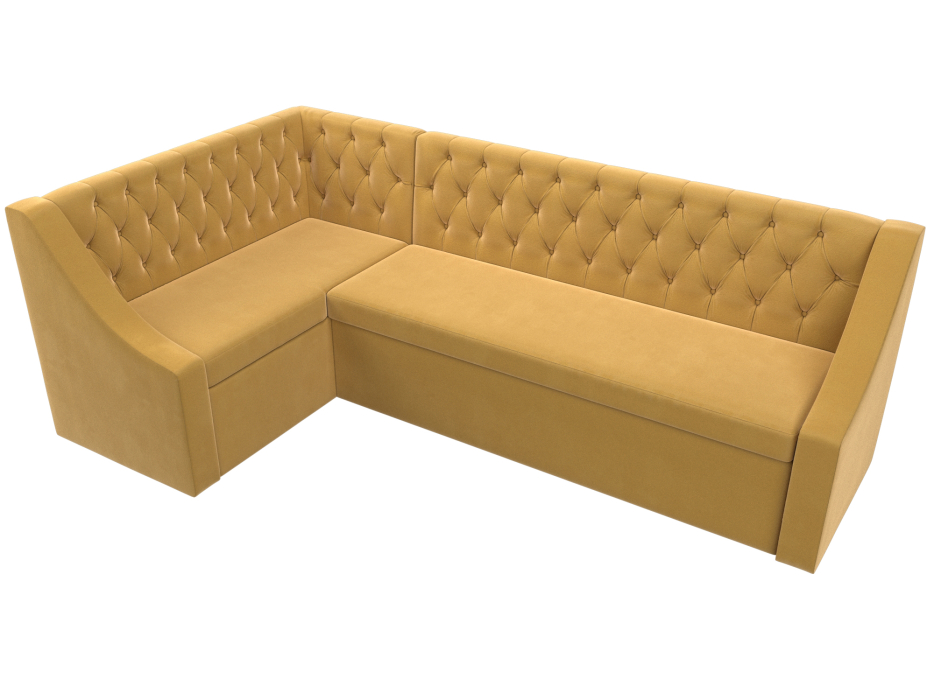 Диваны угловые кухонные, Кухонный угловой диван Мерлин левый угол микровельвет