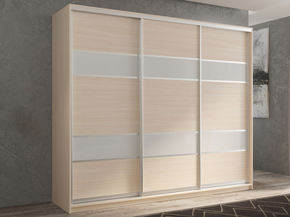 Шкафы-купе 3-х дверные, Шкаф-купе 3х дверный Кааппи 8 210х60