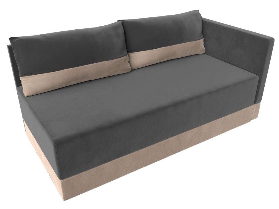 Кушетка диван, Кушетка Никас правая, велюр