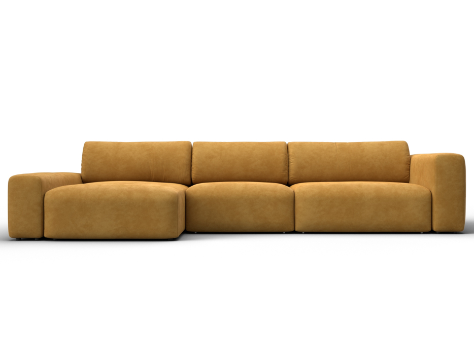 Диваны угловые в гостиную, Диван угловой Лига-066 НПБ Лонг угол левый, велюр BRUT