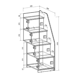 Двухъярусная кровать Легенда D603.3 75х190