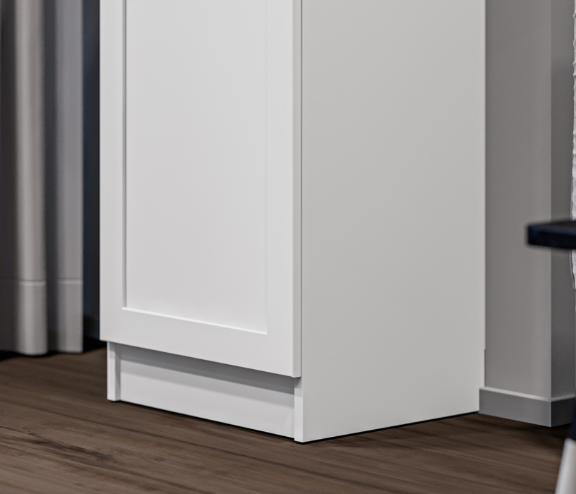 Прямые, Стеллаж Твин СБ-3379 Белый с глухим фасадом