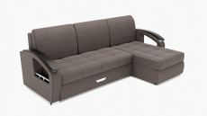 Диваны угловые в гостиную, Угловой диван Дубай-1 с оттоманкой ППУ, велюр