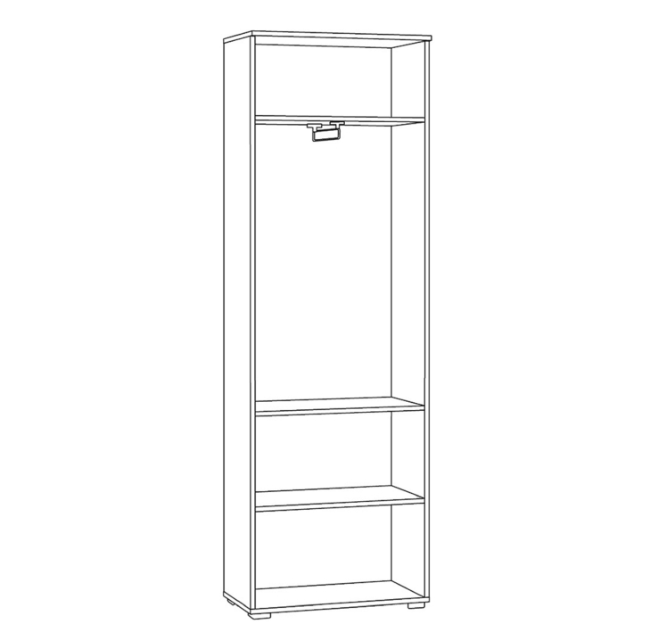 Шкафы двухстворчатые, Шкаф для одежды Октава 13.338