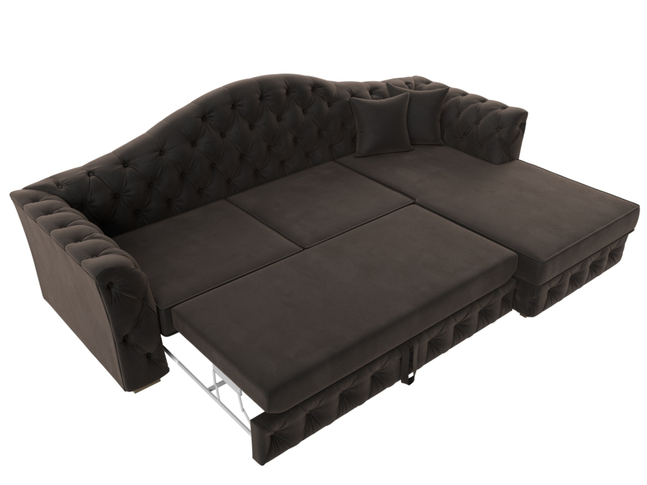 Диваны угловые в гостиную, Диван угловой Артис правый угол, велюр