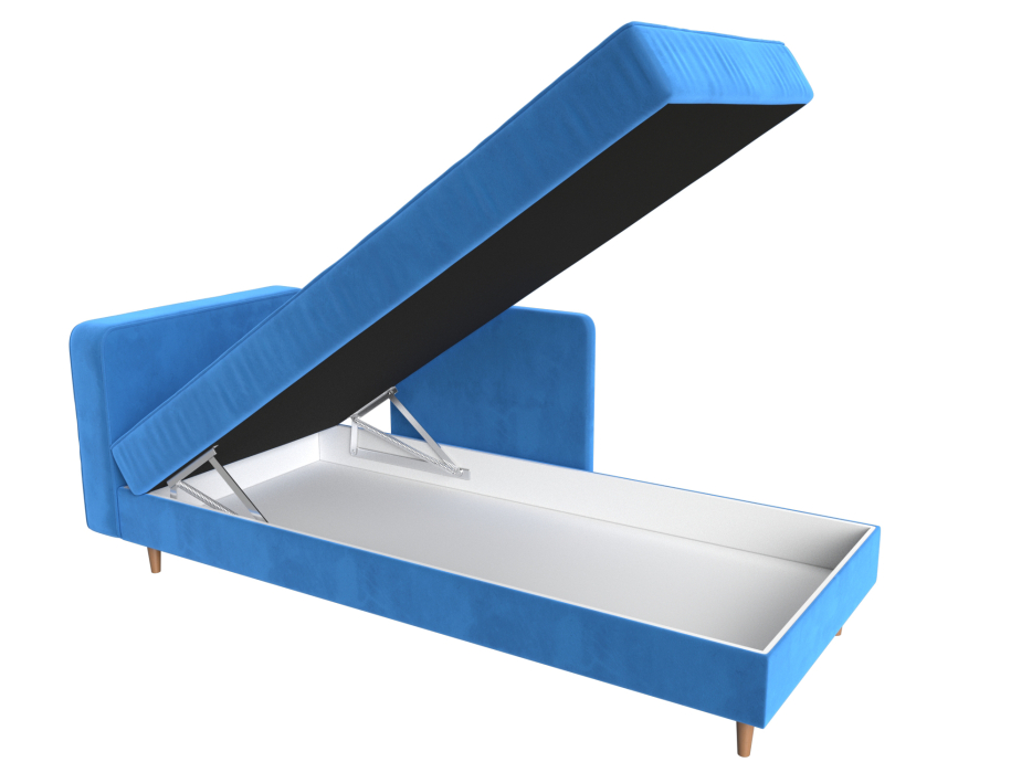 Кушетка кровать, Кушетка Прайм, велюр, левый угол