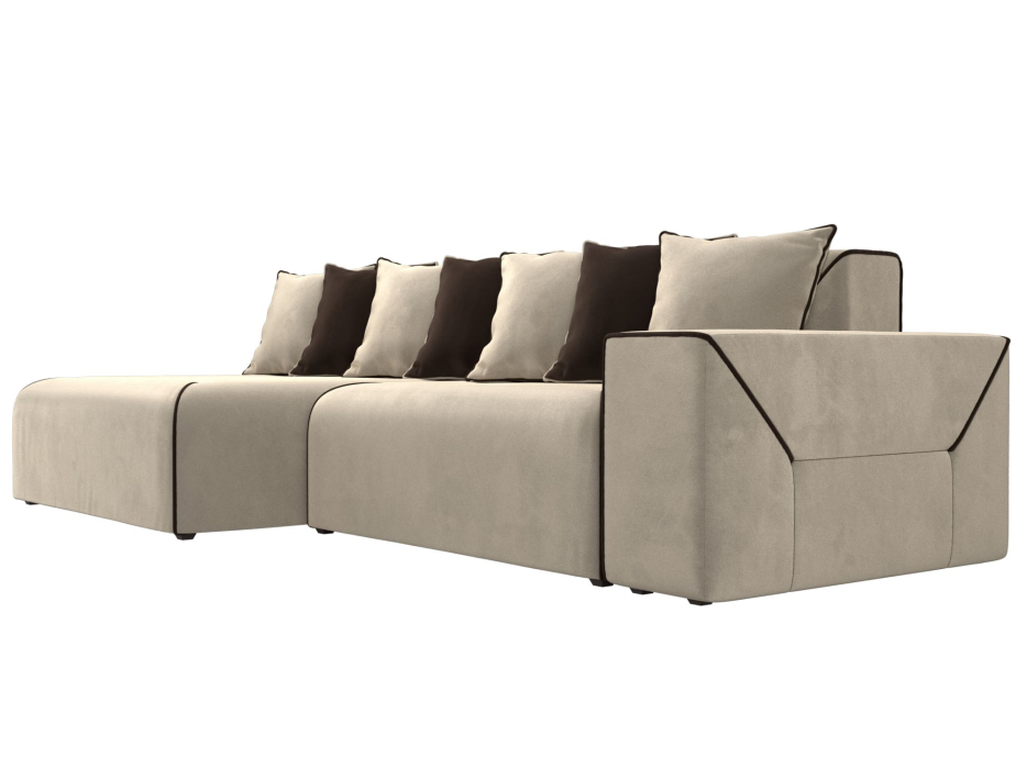 Диваны угловые в гостиную, Диван угловой Кёльн, микровельвет, левый угол