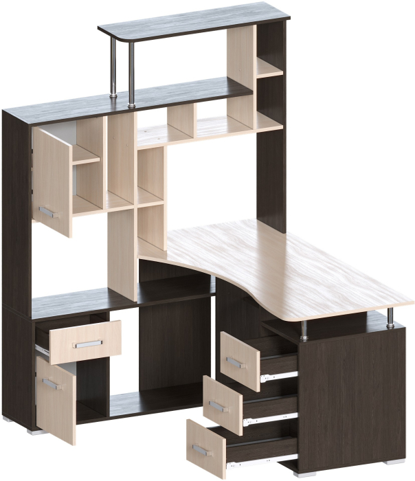 Угловые компьютерные столы, Компьютерный стол Джаз-15 левый