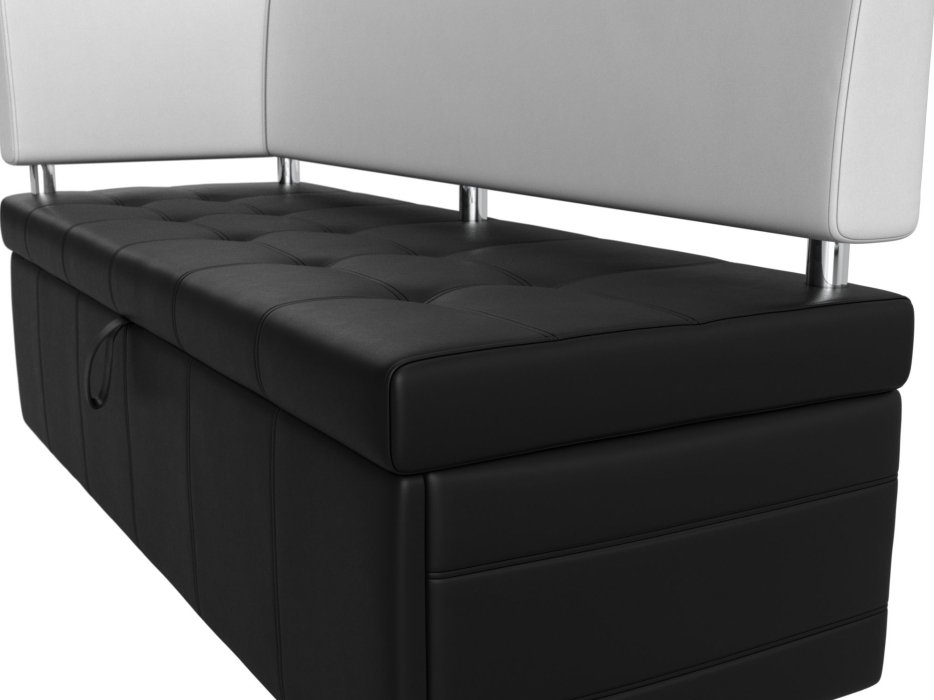 Диваны угловые кухонные, Кухонный прямой диван Стоун с углом левый, экокожа