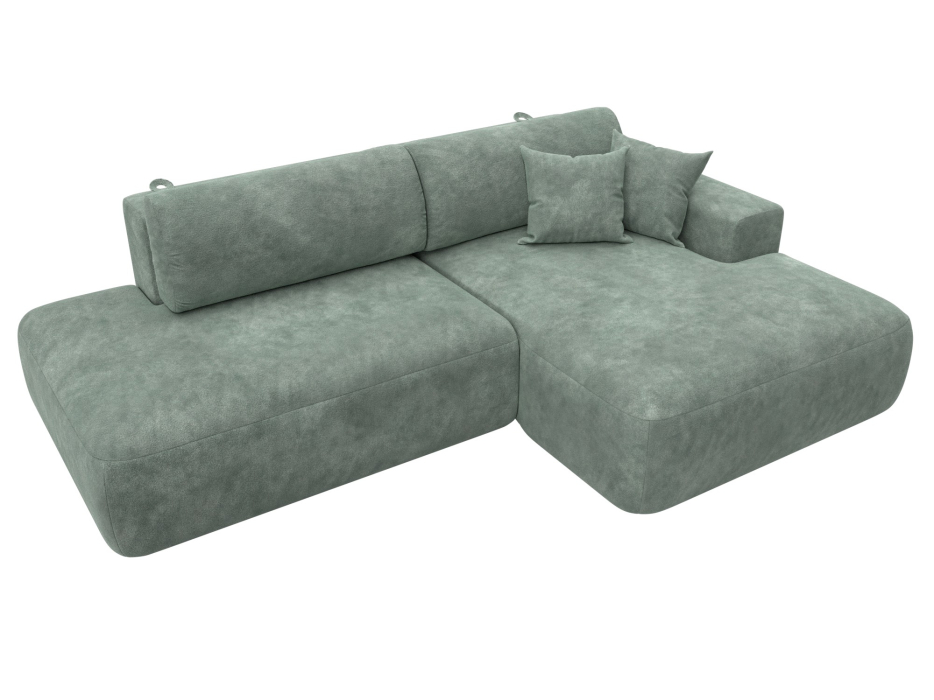 Диваны угловые в гостиную, Диван угловой Лига-036 НПБ Модерн правый угол, велюр BRUT