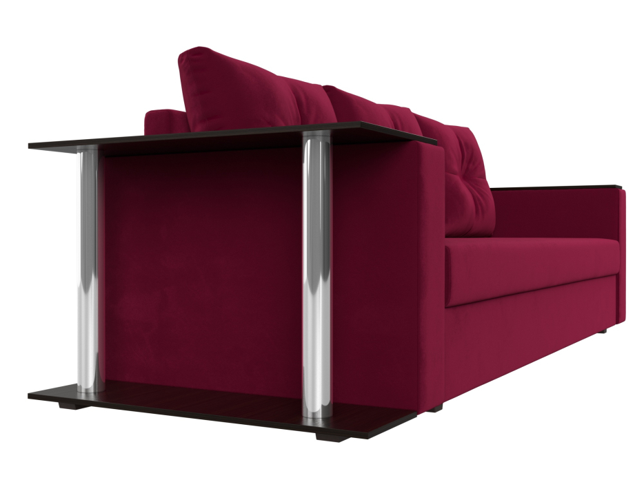 Диваны еврокнижки, Диван прямой Атланта со столом слева, микровельвет