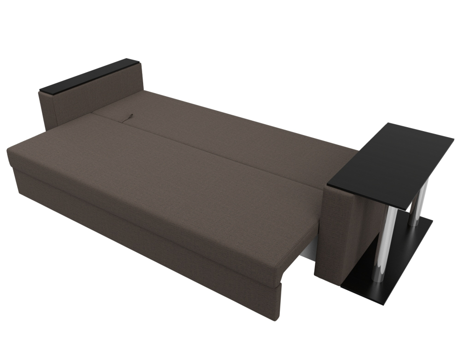 Диваны еврокнижки, Диван прямой Атланта со столом справа, рогожка Амур