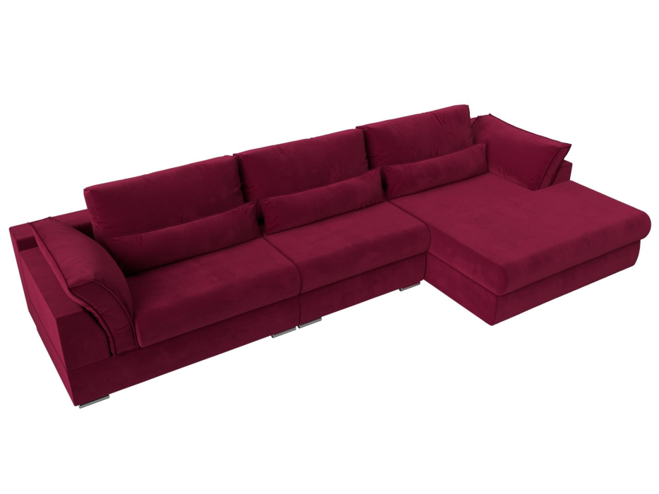 Диваны угловые в гостиную, Угловой диван Пекин Long угол правый, НПБ, микровельвет