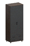 Шкафы двухстворчатые, Модульная система Грейс Шкаф ШК-5005  Гикори Джексон Темный
