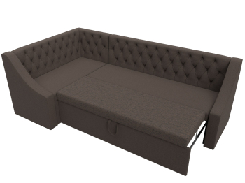 Диван кухонный угловой Мерлин левый угол, рогожка Амур