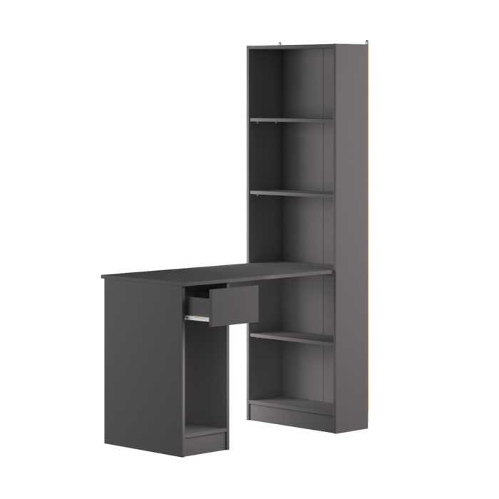 Стеллажи, Шкаф комбинированный Лайт 10.01, темно-серый