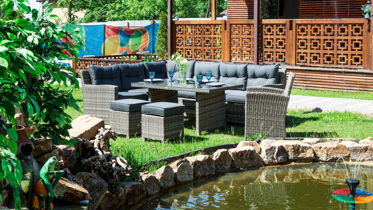 Комплекты мебели, Угловой комплект Genry из искусственного ротанга