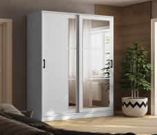 Шкафы двухстворчатые, Шкаф-купе Стиль-2 120, белый