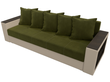 Диван прямой Дубай Лайт, микровельвет/экокожа