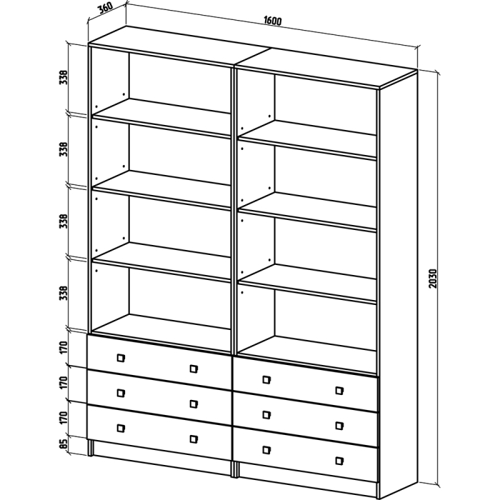 Для одежды, Шкаф Бостон-19