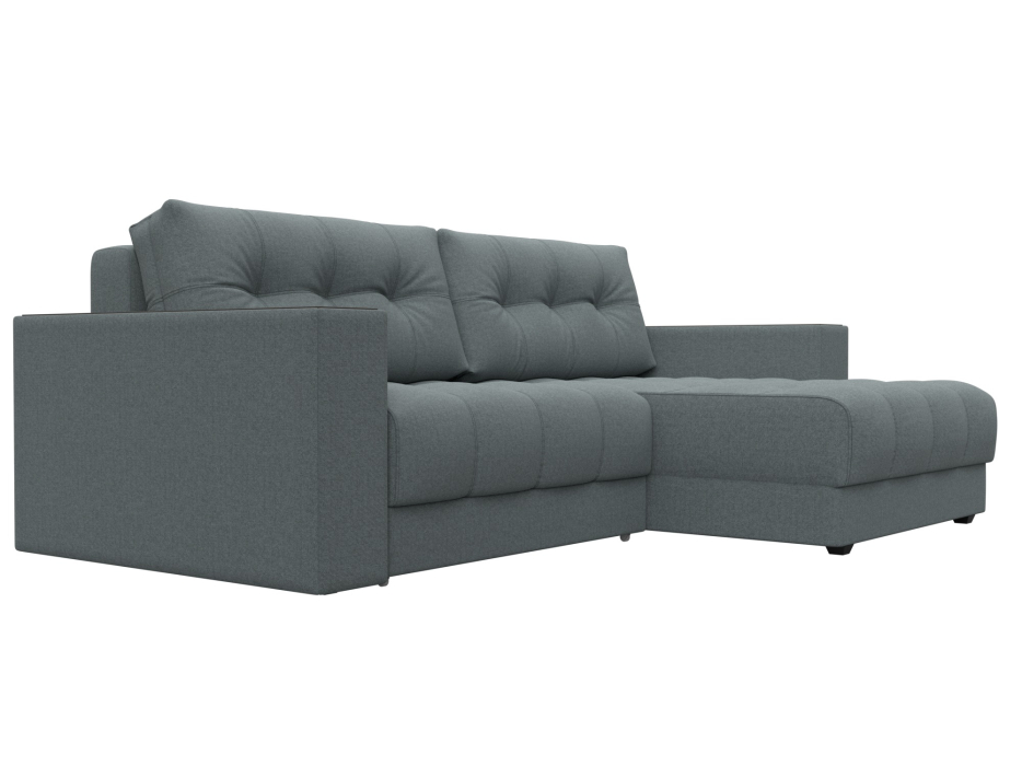 Дизайнерские диваны для гостиной, Диван угловой с декором Лига-049 НПБ, рогожка Амур