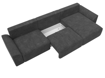 Диван угловой Лига-048 НПБ лонг, велюр BRUT