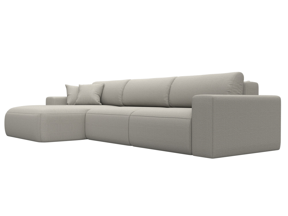 Диваны угловые в гостиную, Диван угловой Лига-036 НПБ Классик Лонг левый угол, рогожка Амур