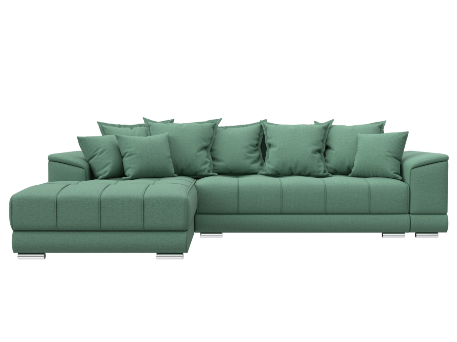 Диваны угловые в гостиную, Диван угловой НордСтар левый угол, рогожка Амур